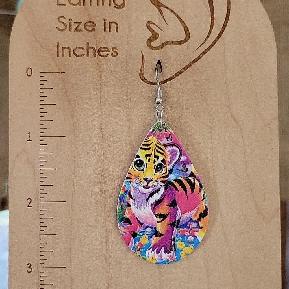 🔥LAST PAIR🔥 LISA FRANK 80s DROP EARRINGS - Picture 6 of 7